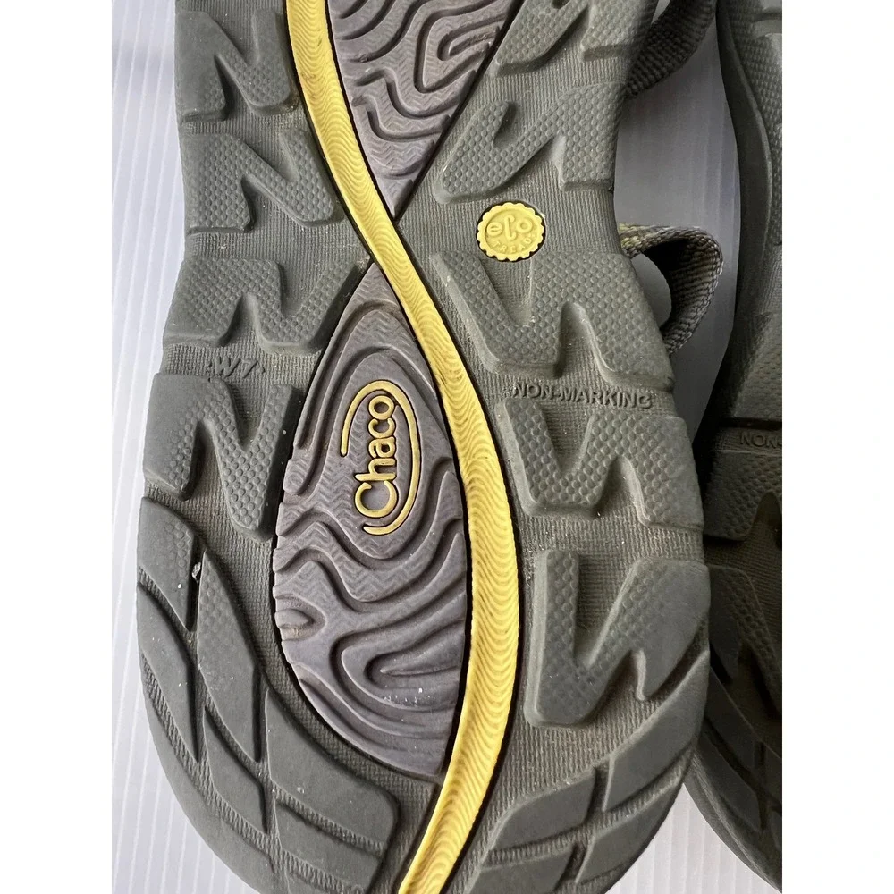 Chaco Z Cloud 2 Womens Athletic Sandals  Gray Yellow Geometric Strappy 7